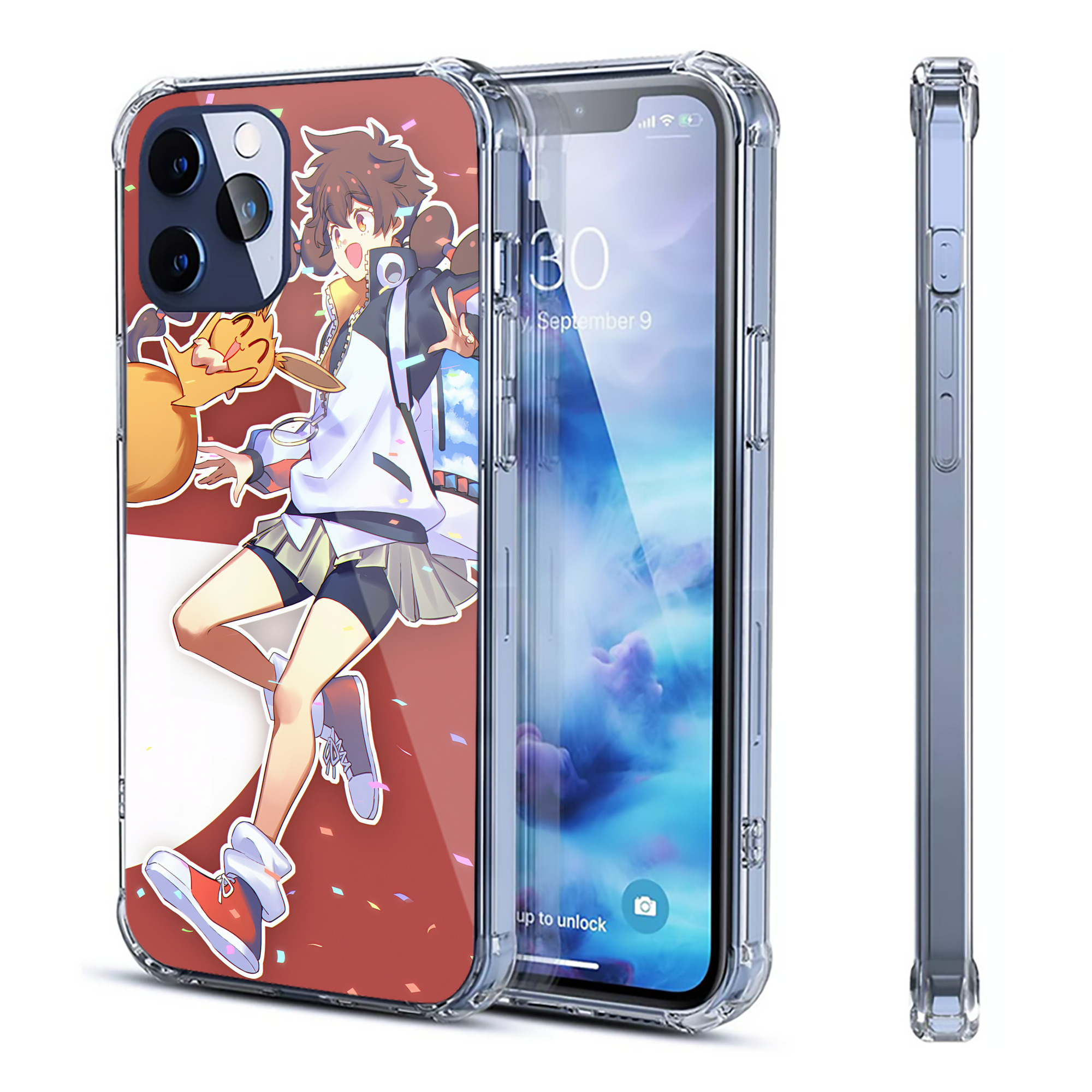 （画像用） ポケットモンスター Pokémon 【iPhone 12シリーズ対応】透明スマホケース（クリアソフトケース）
